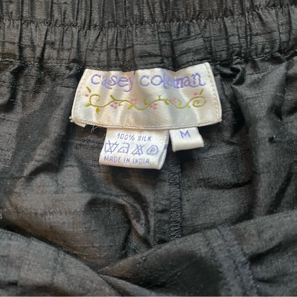Vintage Casey Coleman 100% Silk Embroidered Detail Pantsuit, Sz M - Picture 11 of 12